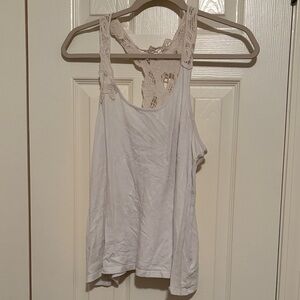 Mossimo Supply Co. White Lace Tank Top